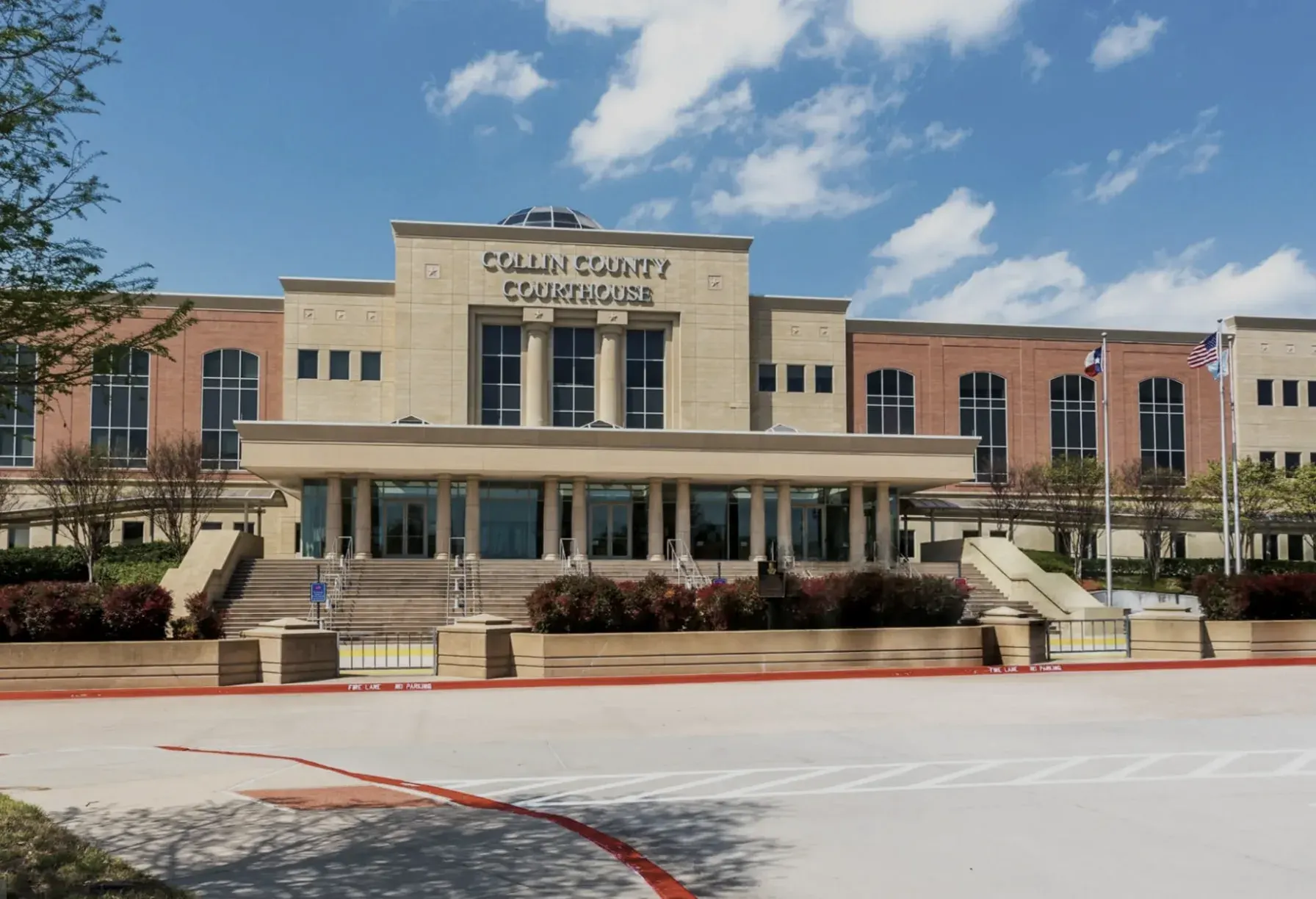 Collin County Courthouse at the Russell A. Steindam Courts complex, McKinney, Texas.