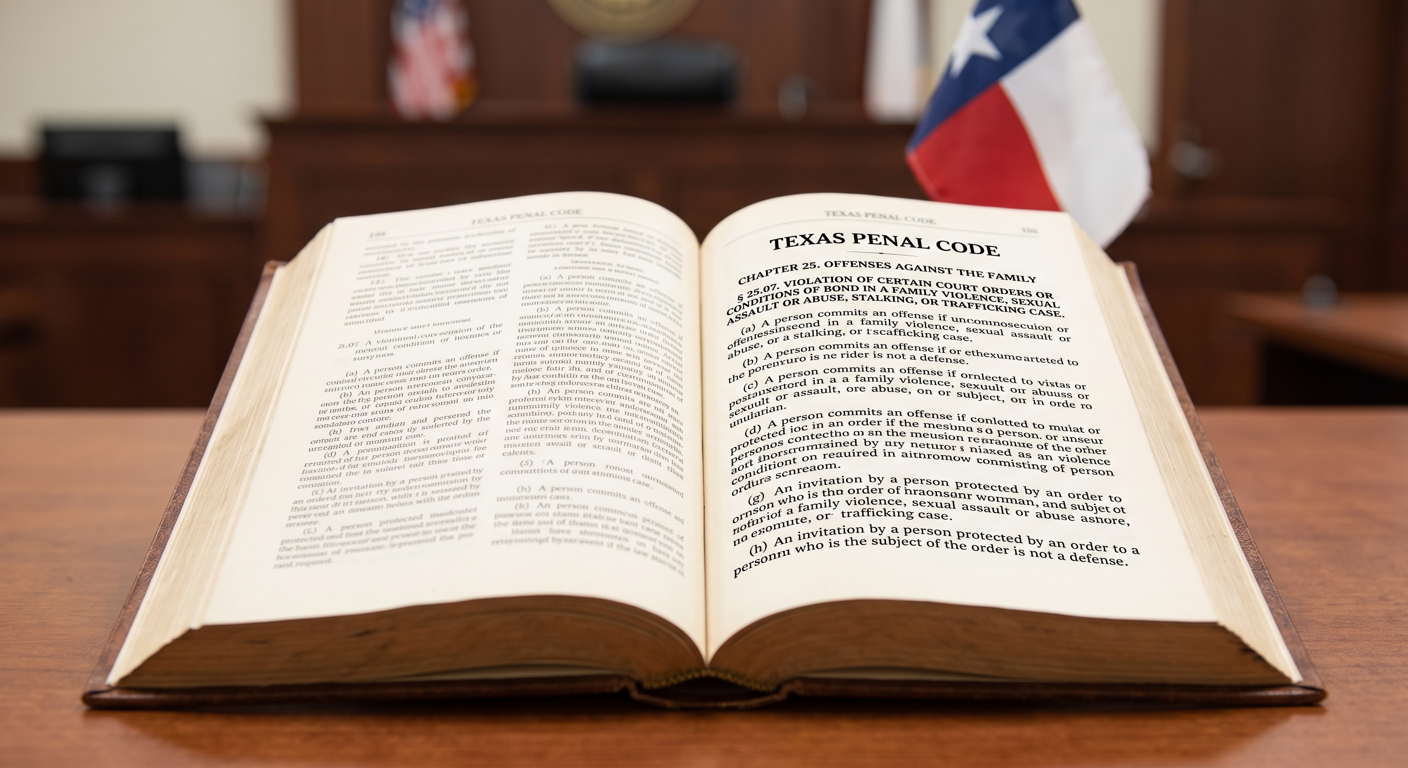 Texas Penal Code section covering violation of certain court orders and protective orders